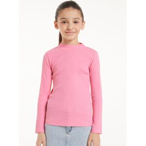 Tezenis Geripptes Unisex-Langarmshirt mit Stehkragen für Kinder Unisex Rosa Größe 12-13