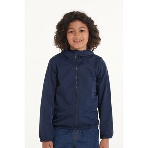 Tezenis Unisex-Jacke mit Reißverschluss und Kapuze aus Funktionsgewebe für Kinder Unisex Blau Größe 6-7