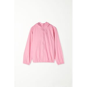 Tezenis Unisex-Jacke mit Reißverschluss und Kapuze aus Funktionsgewebe für Kinder Unisex Rosa Größe 10-11