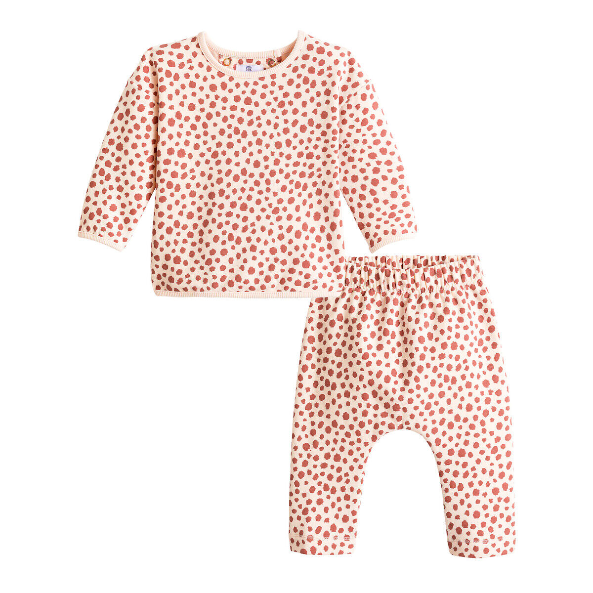 LA REDOUTE COLLECTIONS 2-teiliges Set aus Sweatware, Bio-Baumwolle ROSA