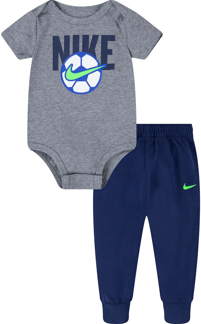 NIKE 2-teiliges Set aus Body und Jogginghose GRAU