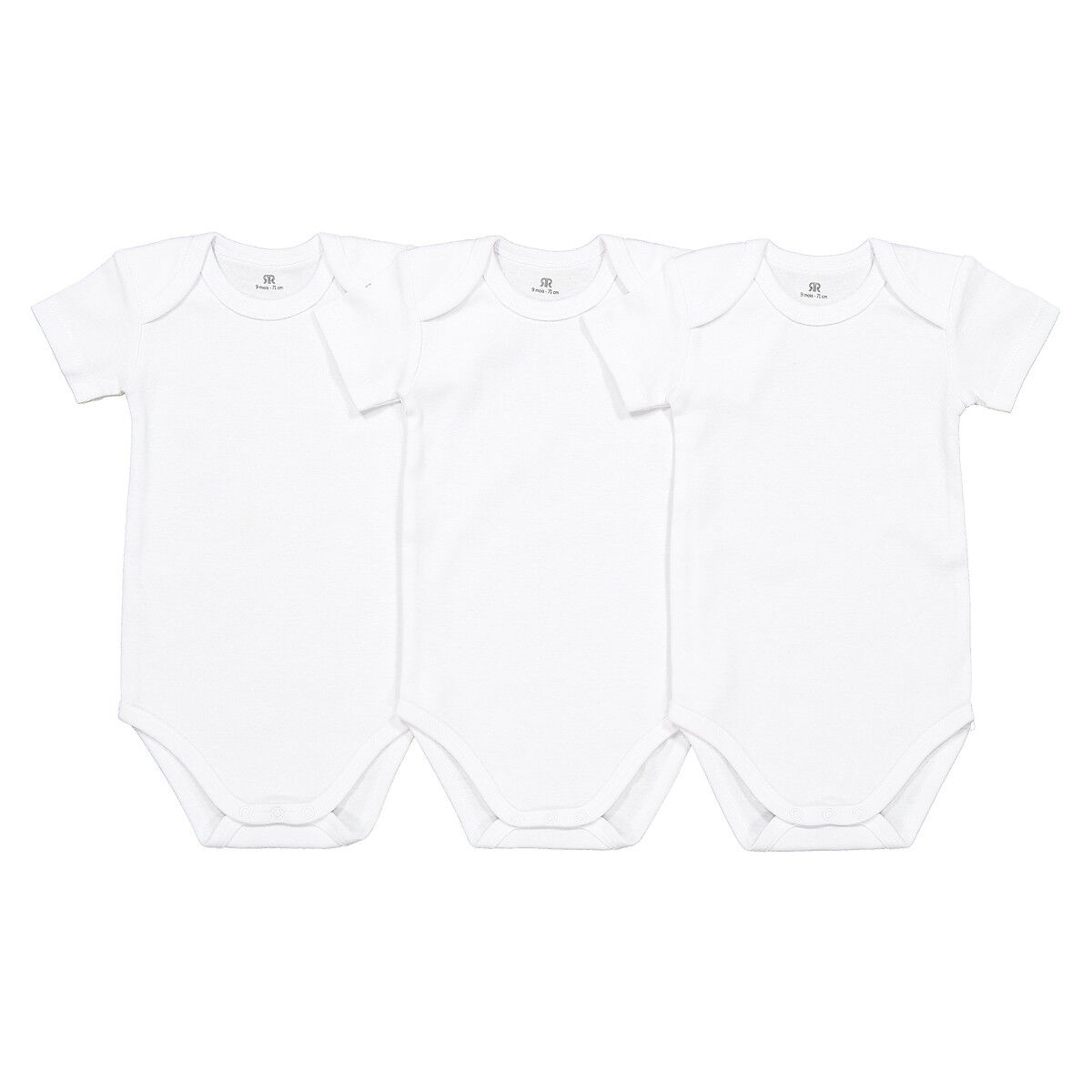 LA REDOUTE COLLECTIONS 3er-Pack Bodys aus Bio-Baumwolle WEISS