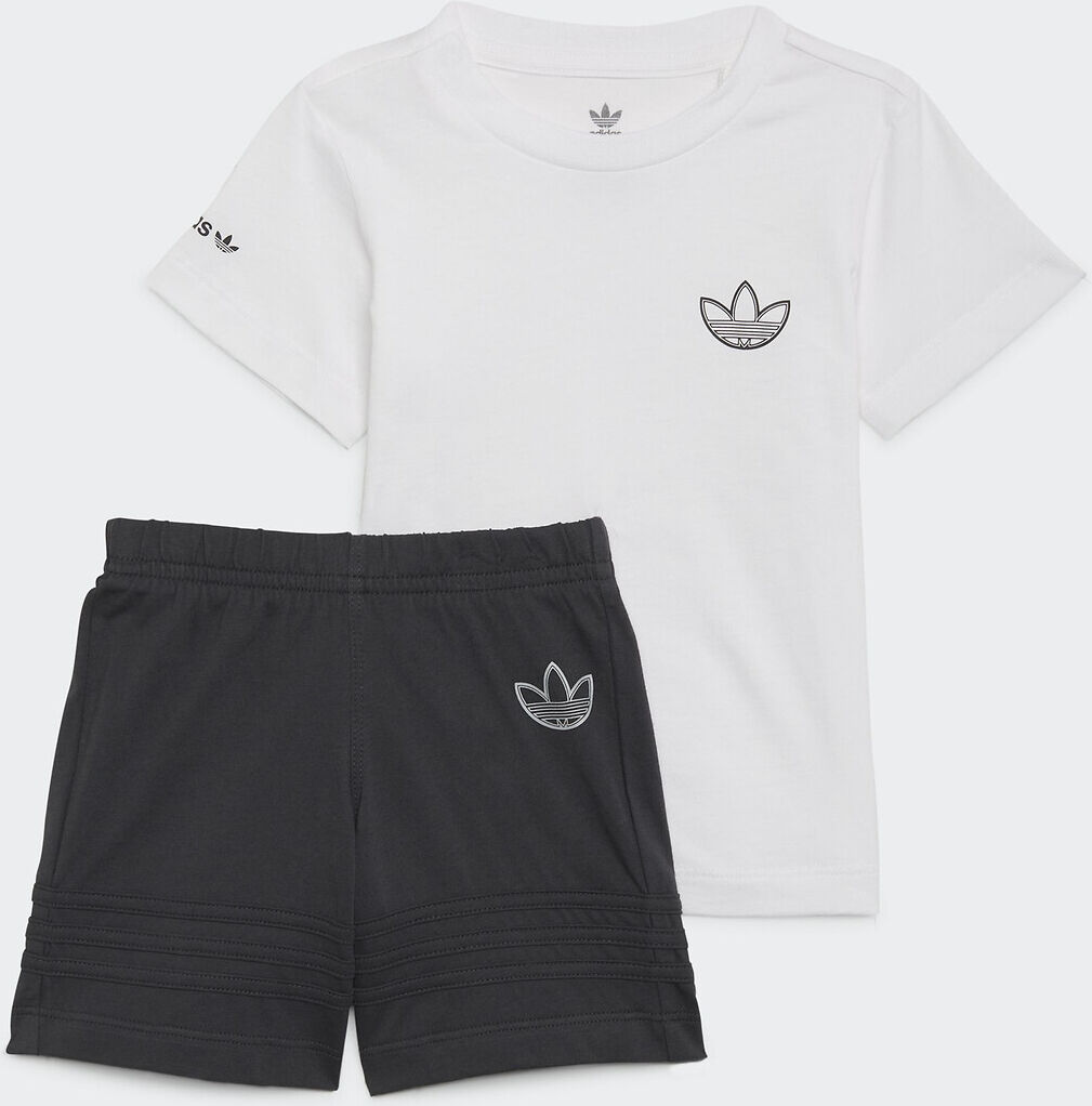 Adidas Set aus T-Shirt und Shorts WEISS