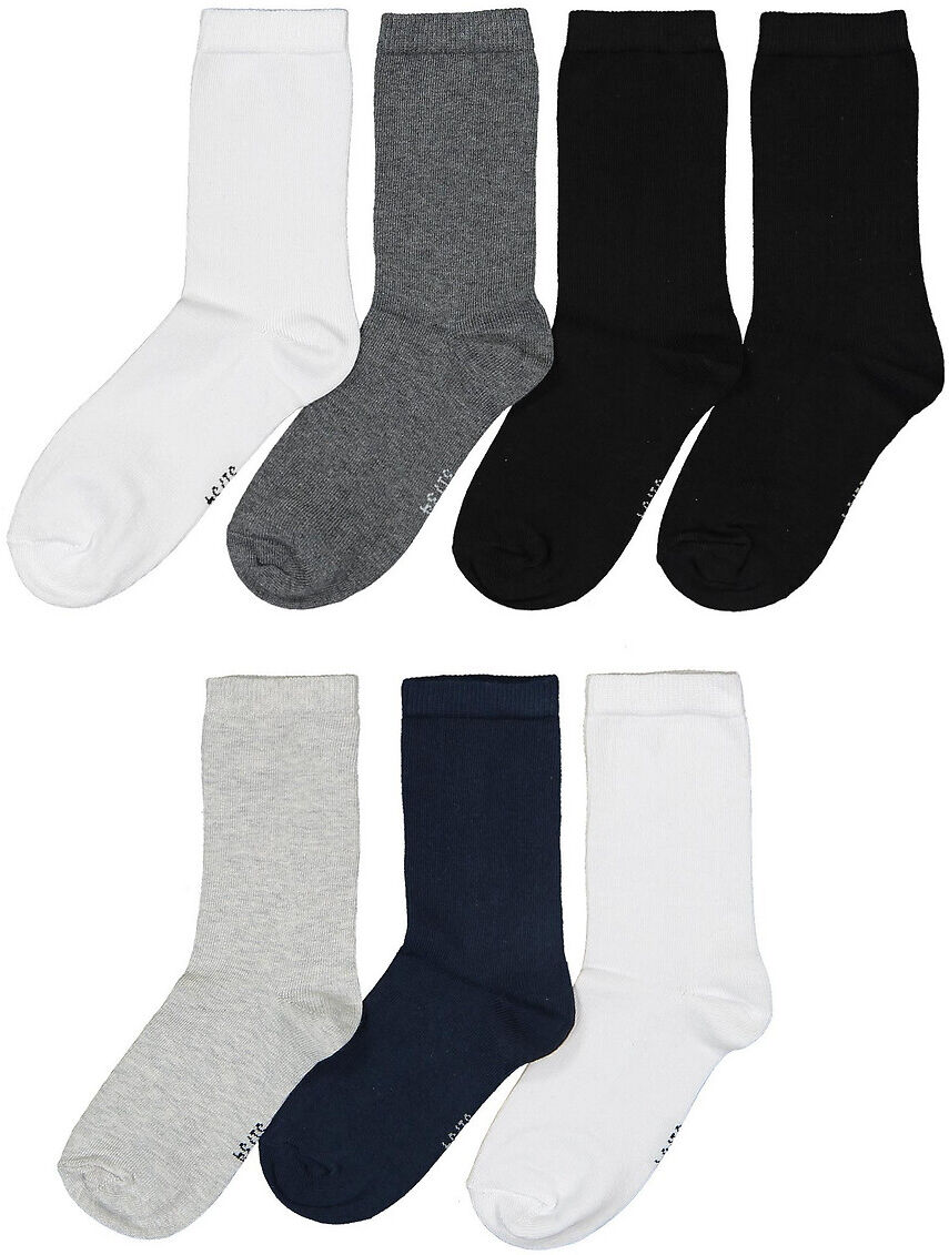 LA REDOUTE COLLECTIONS 7er-Pack Socken, unifarben, Gr. 23/26-39/42 SCHWARZ