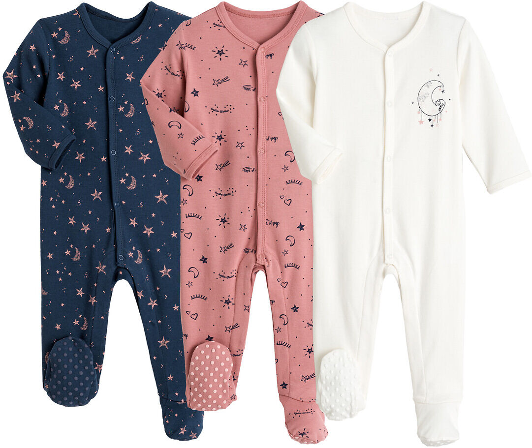 LA REDOUTE COLLECTIONS 3er-Pack Pyjamas, Bio-Baumwolle ROSA