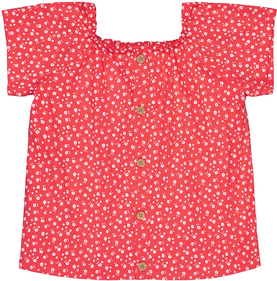 LA REDOUTE COLLECTIONS Bedrucktes T-Shirt mit Carré-Ausschnitt, 3-12 Jahre ROSA