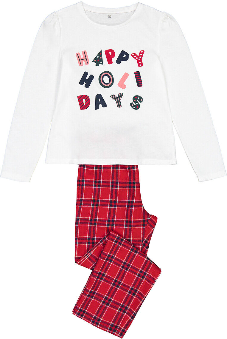 LA REDOUTE COLLECTIONS Weihnachtlicher Pyjama, 3-14 Jahre ROT