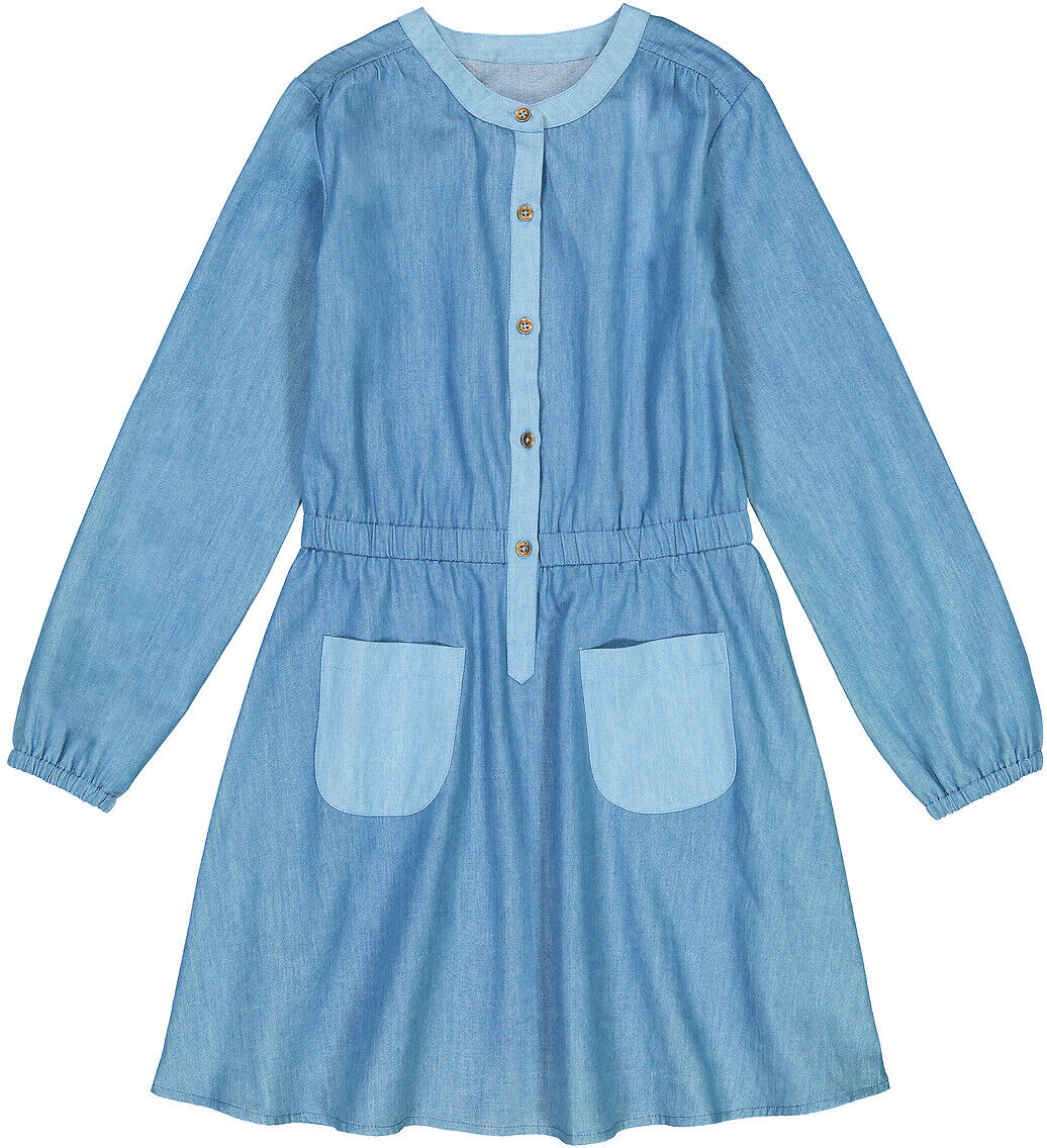 LA REDOUTE COLLECTIONS Kleid, Denim Light, 3-12 Jahre BLAU