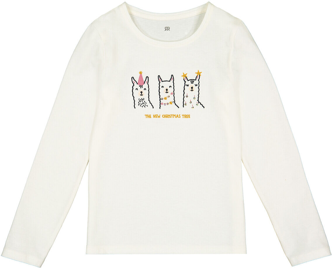 LA REDOUTE COLLECTIONS Shirt mit Stickerei-Motiv, Bio-Baumwolle, 3-12 Jahre BEIGE