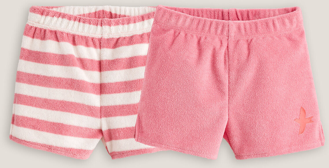 LA REDOUTE COLLECTIONS 2er-Pack Shorts aus Frottee ROSA