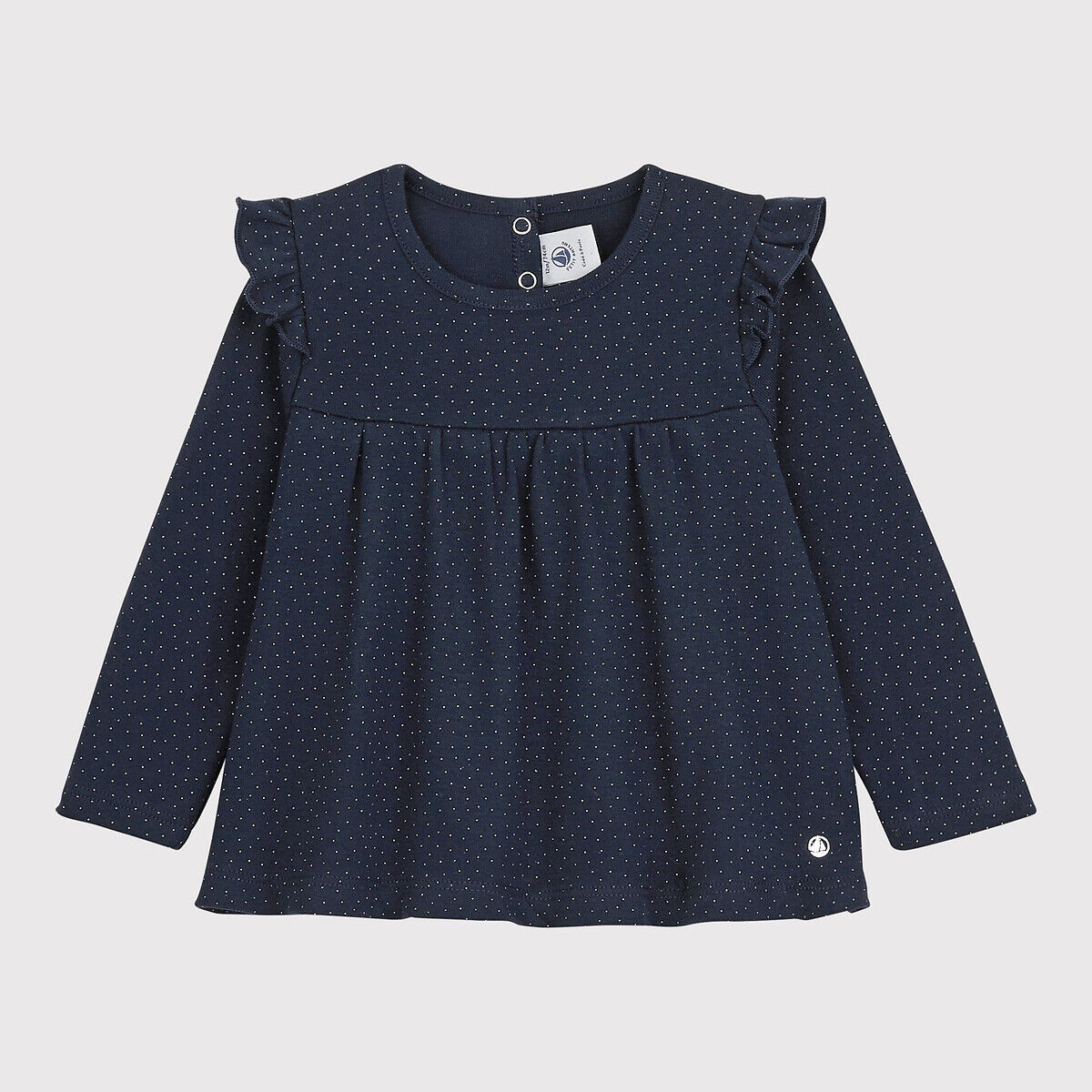 PETIT BATEAU Getupfte Bluse 6 Monate - 3 Jahre BLAU