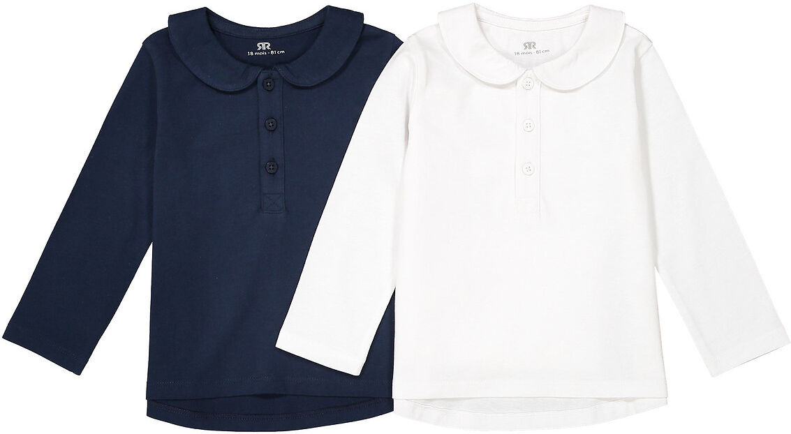 LA REDOUTE COLLECTIONS 2er-Pack Baby Longsleeves, 1 Monat - 3 Jahre BLAU