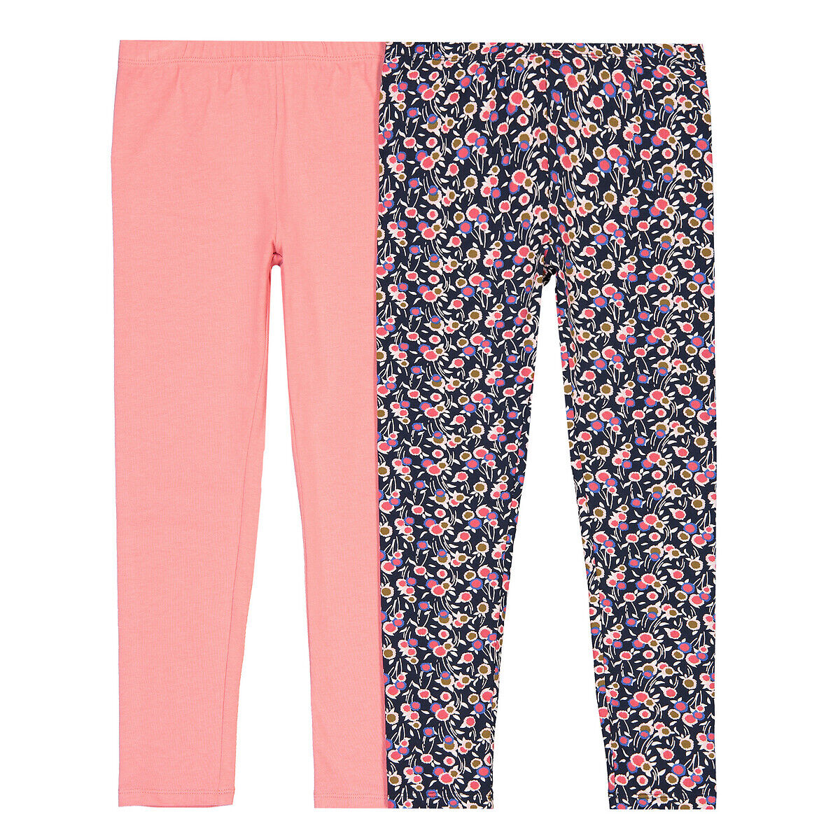 LA REDOUTE COLLECTIONS 2er-Pack Leggings 3-12 Jahre, langes Bein ROSA