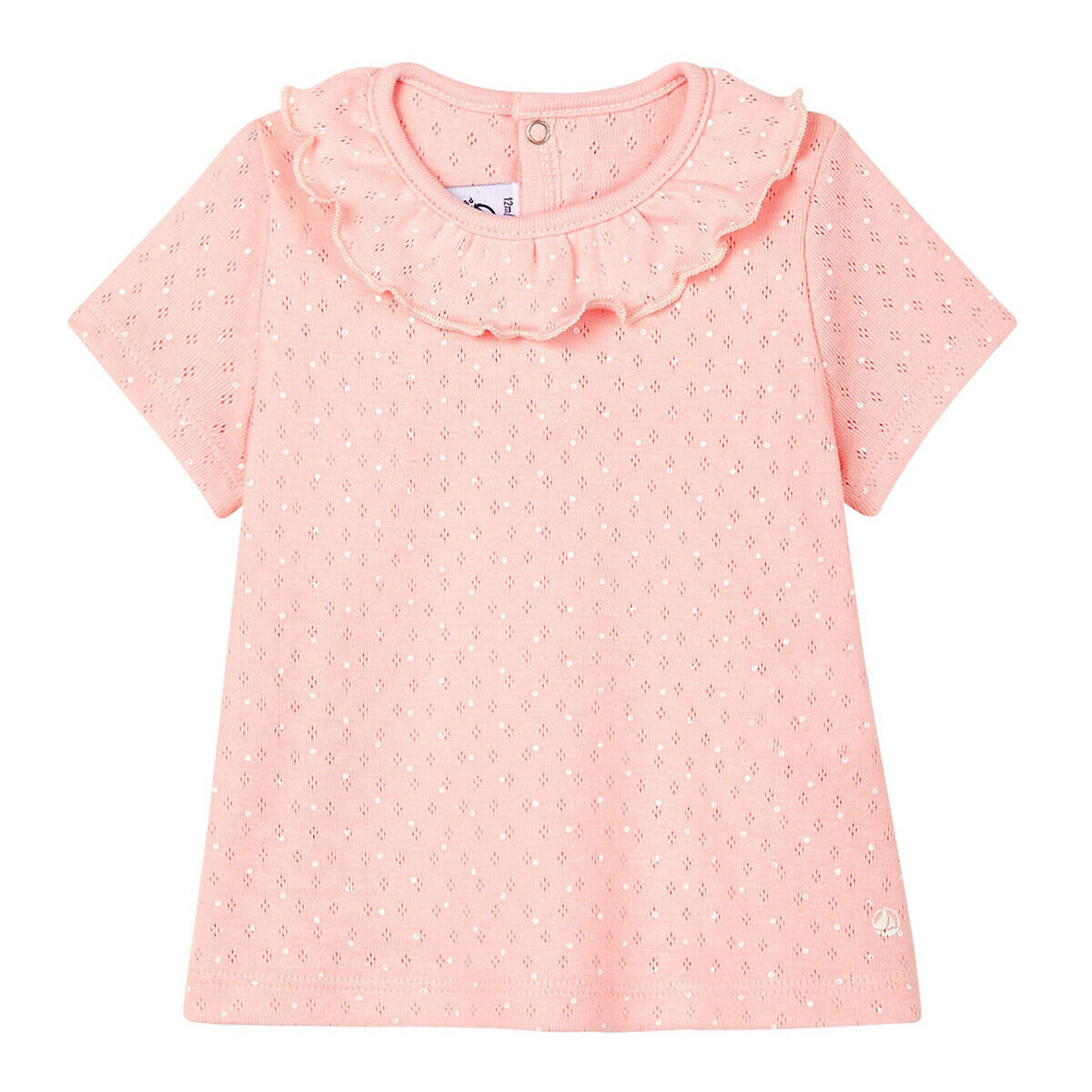 PETIT BATEAU Bluse mit Ajourmuster, 6 Monate - 3 Jahre ROSA