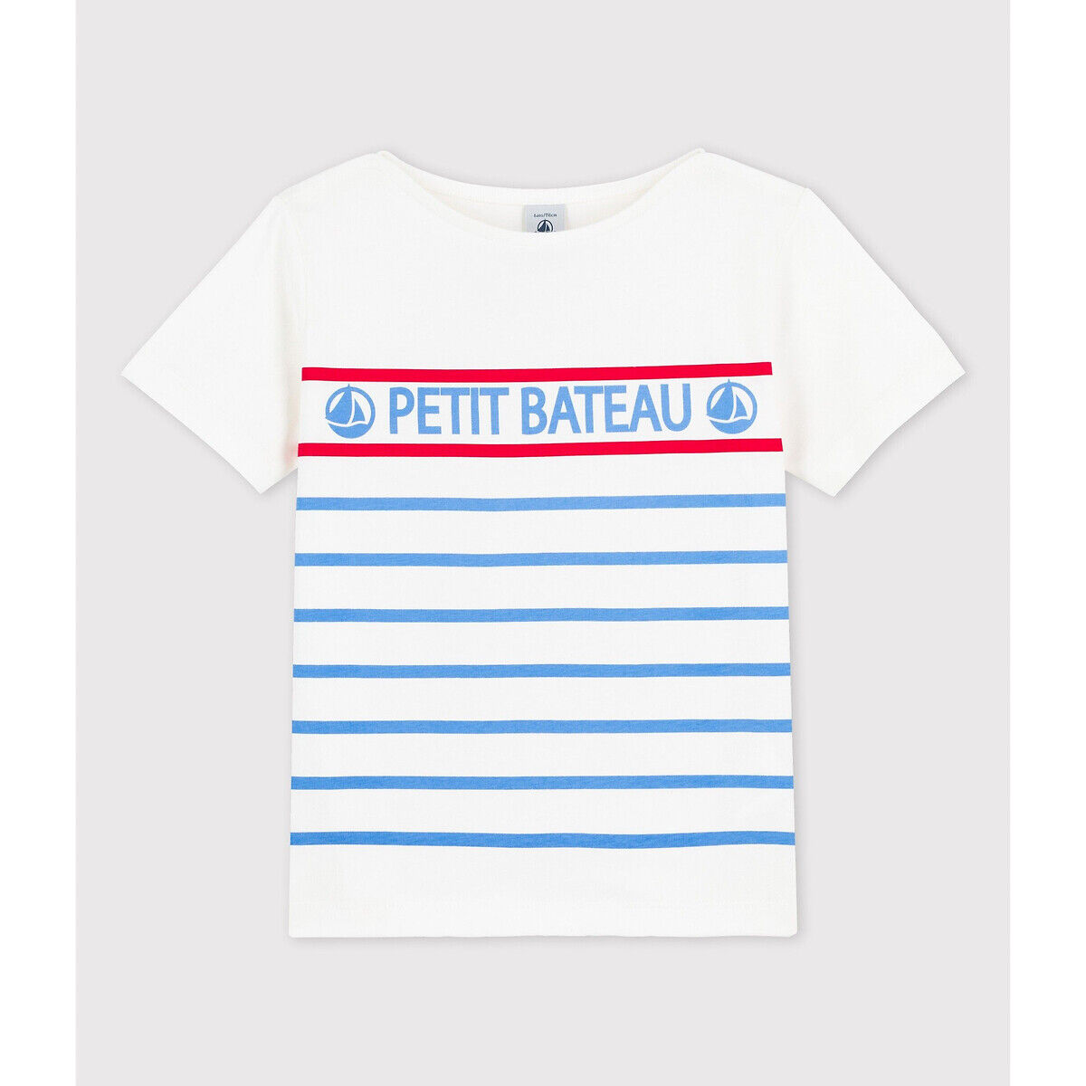 PETIT BATEAU T-Shirt mit Streifenmuster, 3-12 Jahre BLAU