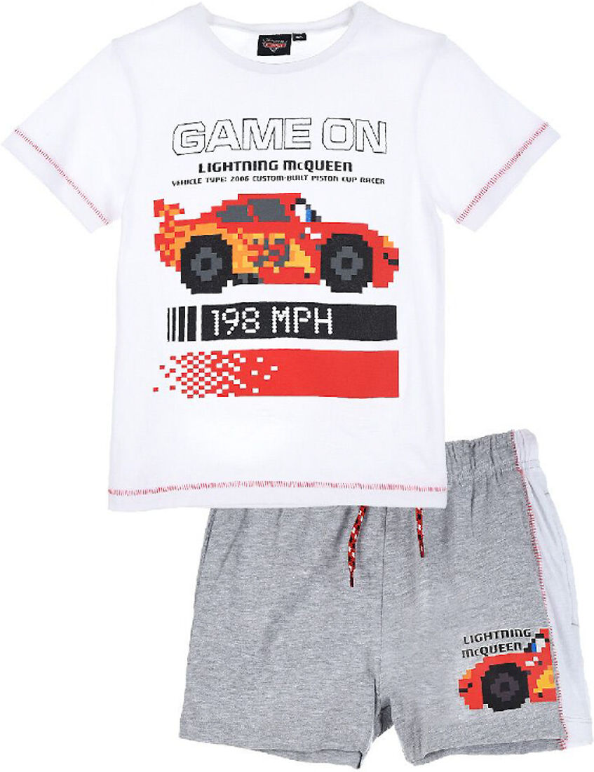 CARS 2-teiliges Set aus T-Shirt und Shorts, 3-8 Jahre BLAU;WEISS