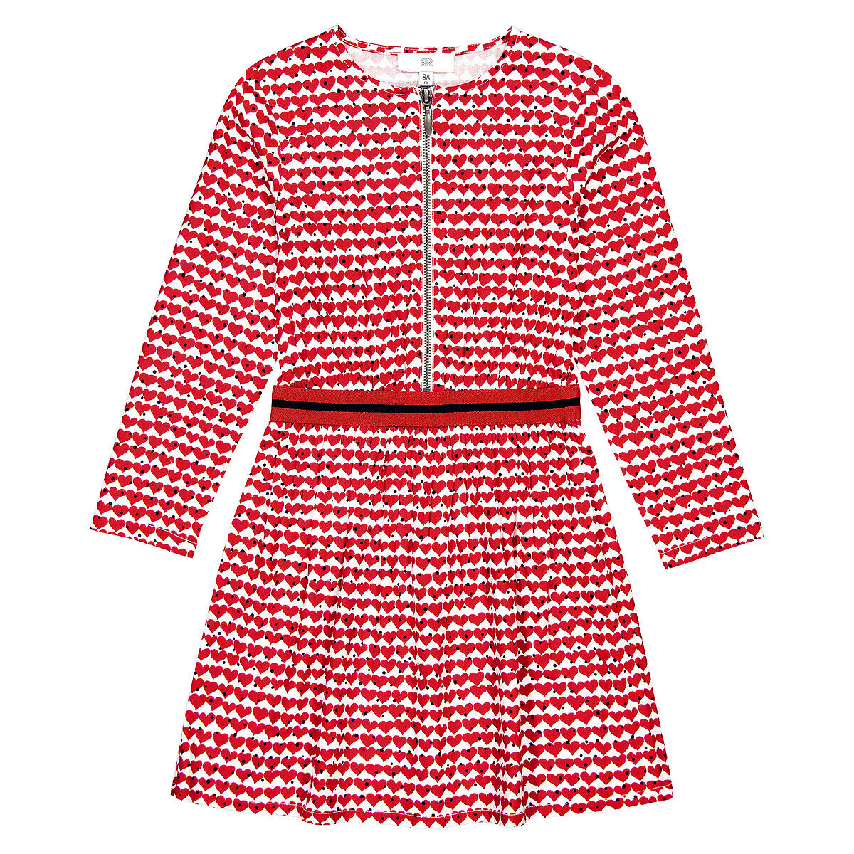 LA REDOUTE COLLECTIONS Kleid mit langen Ärmeln und Printmuster 3-12 Jahre ROT