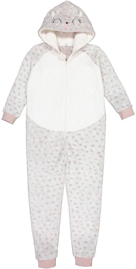 LA REDOUTE COLLECTIONS Overall aus Fleece mit Kapuze, 3-18 Jahre BEIGE