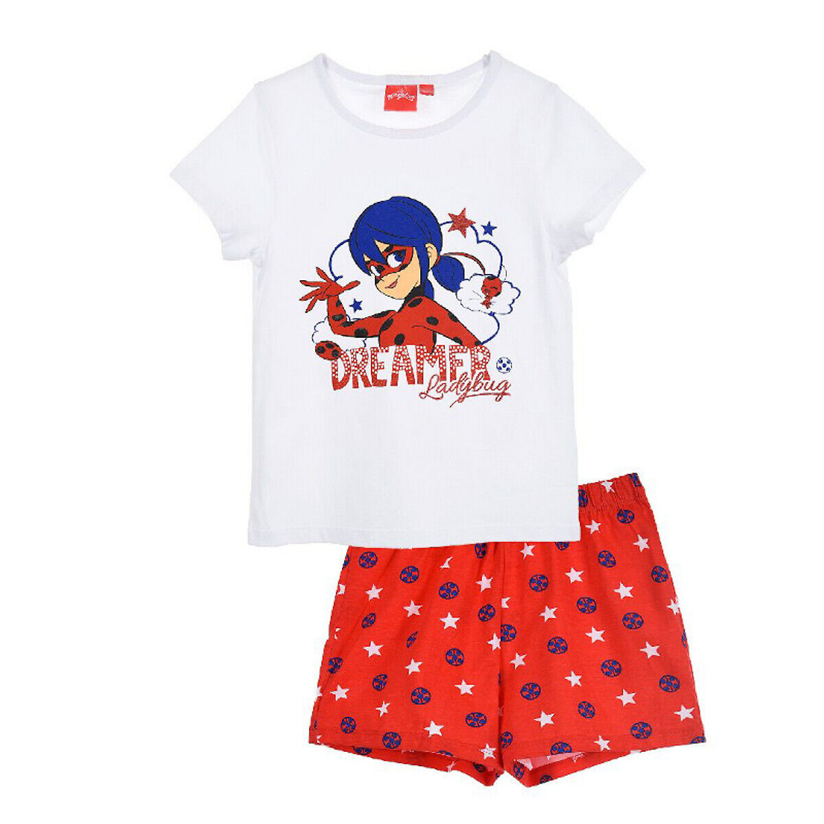 MIRACULOUS Kurzpyjama, 4-8 Jahre WEISS;GRAU