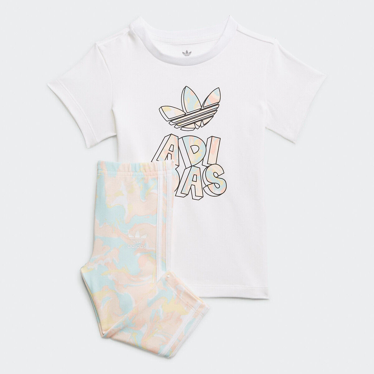 Adidas 2-teiliges Set aus T-Shirt und Leggings, 3 Monate - 4 Jahre ROSA