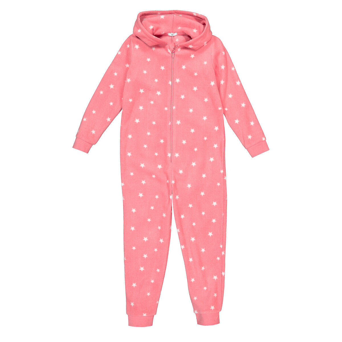 LA REDOUTE COLLECTIONS Bedruckter Overall mit Kapuze und Sternenmuster, 3-18 Jahre ROSA