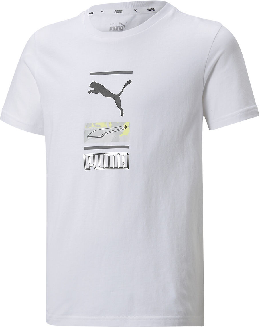 Puma T-Shirt Alpha, 8-16 Jahre WEISS;BLAU