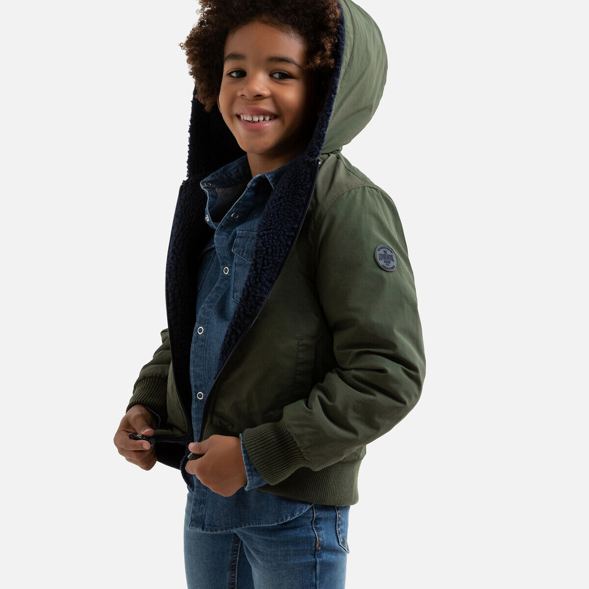 LA REDOUTE COLLECTIONS Wendbare Kapuzenjacke, 3-12 Jahre BLAU