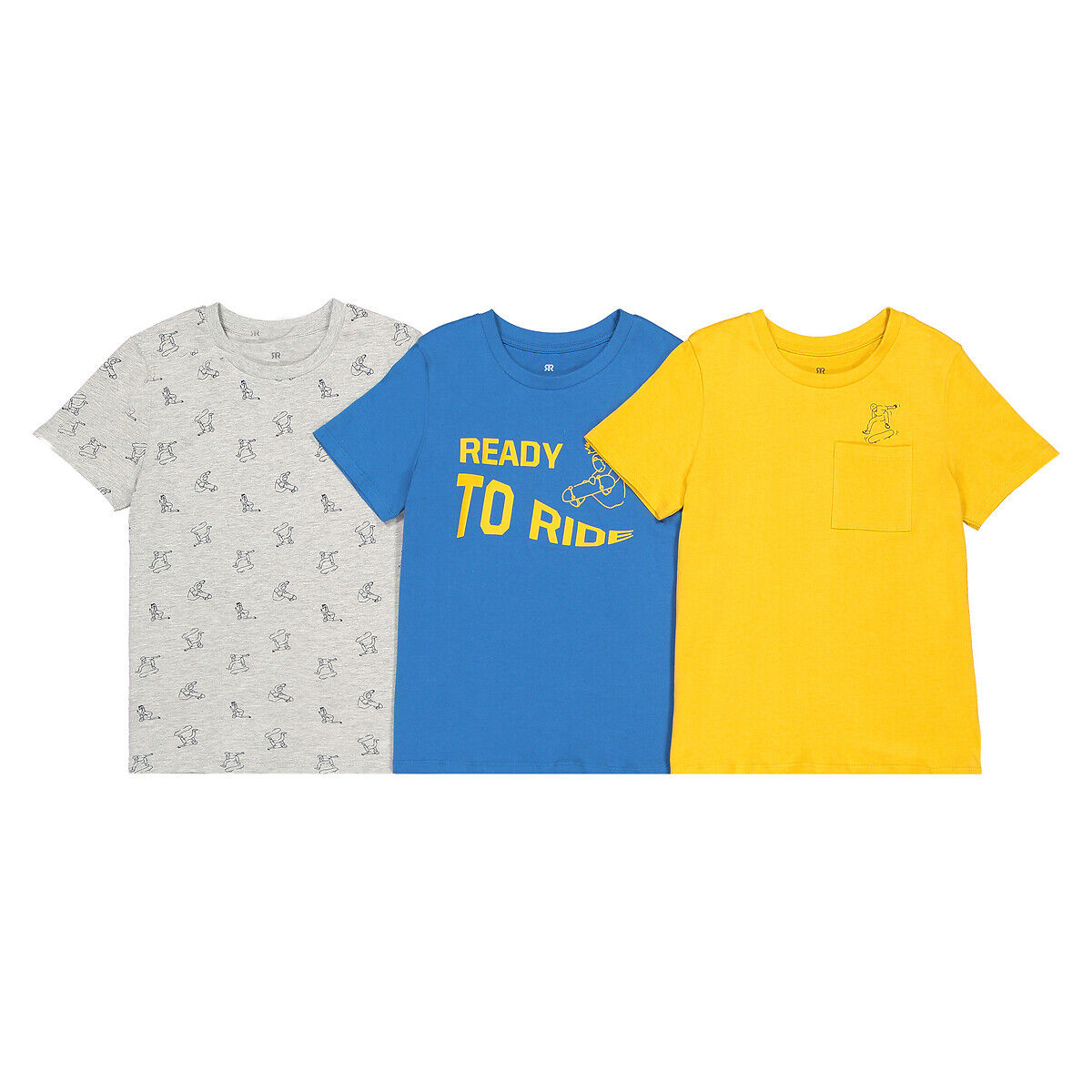 LA REDOUTE COLLECTIONS 3er-Pack Shirts, Bio-Baumwolle, 3-12 Jahre GELB