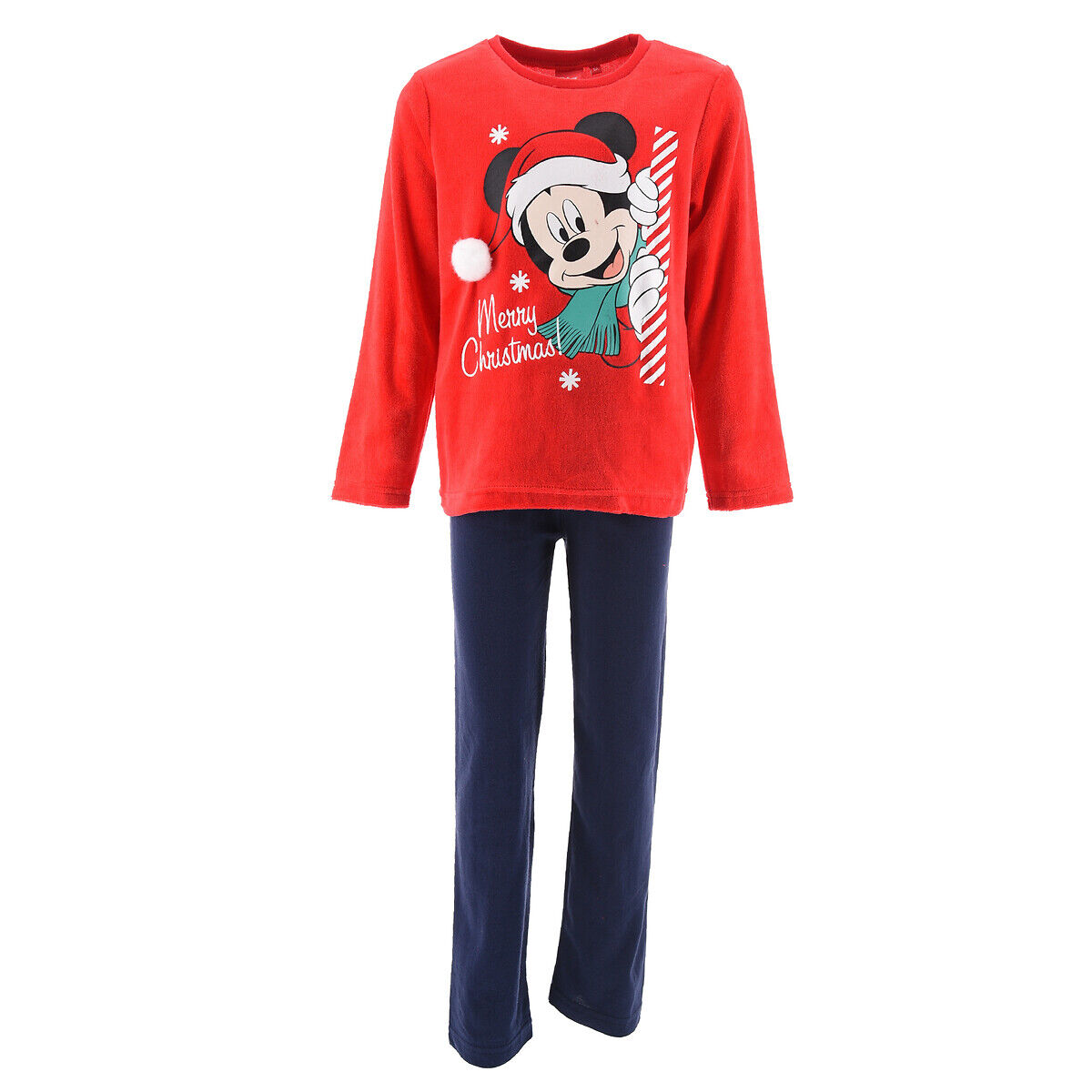 MICKEY MOUSE Pyjama + Weihnachtsstrumpf, 3-8 Jahre ROT