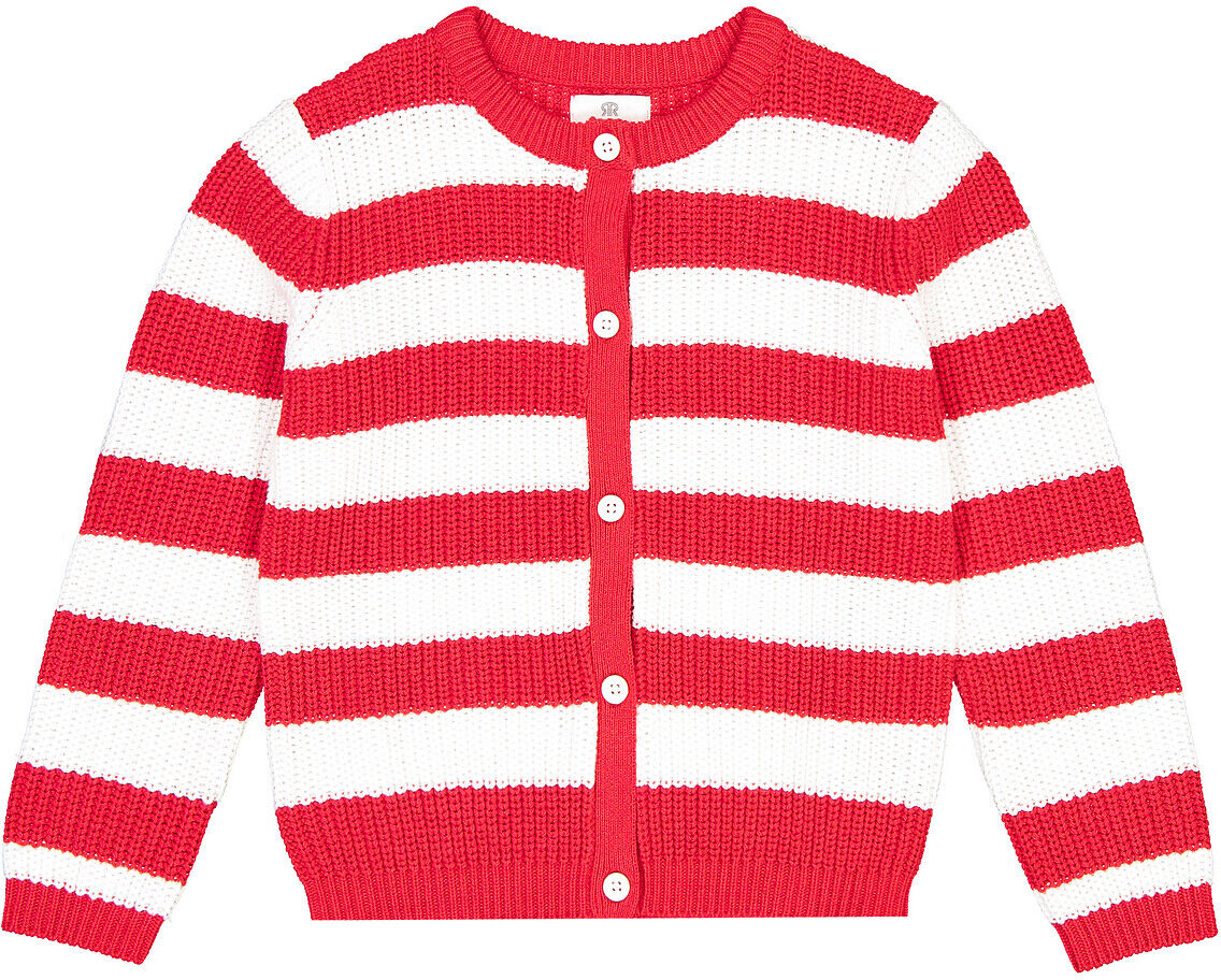 LA REDOUTE COLLECTIONS Gestreifte Strickjacke mit Knöpfen, 3-12 Jahre ROT