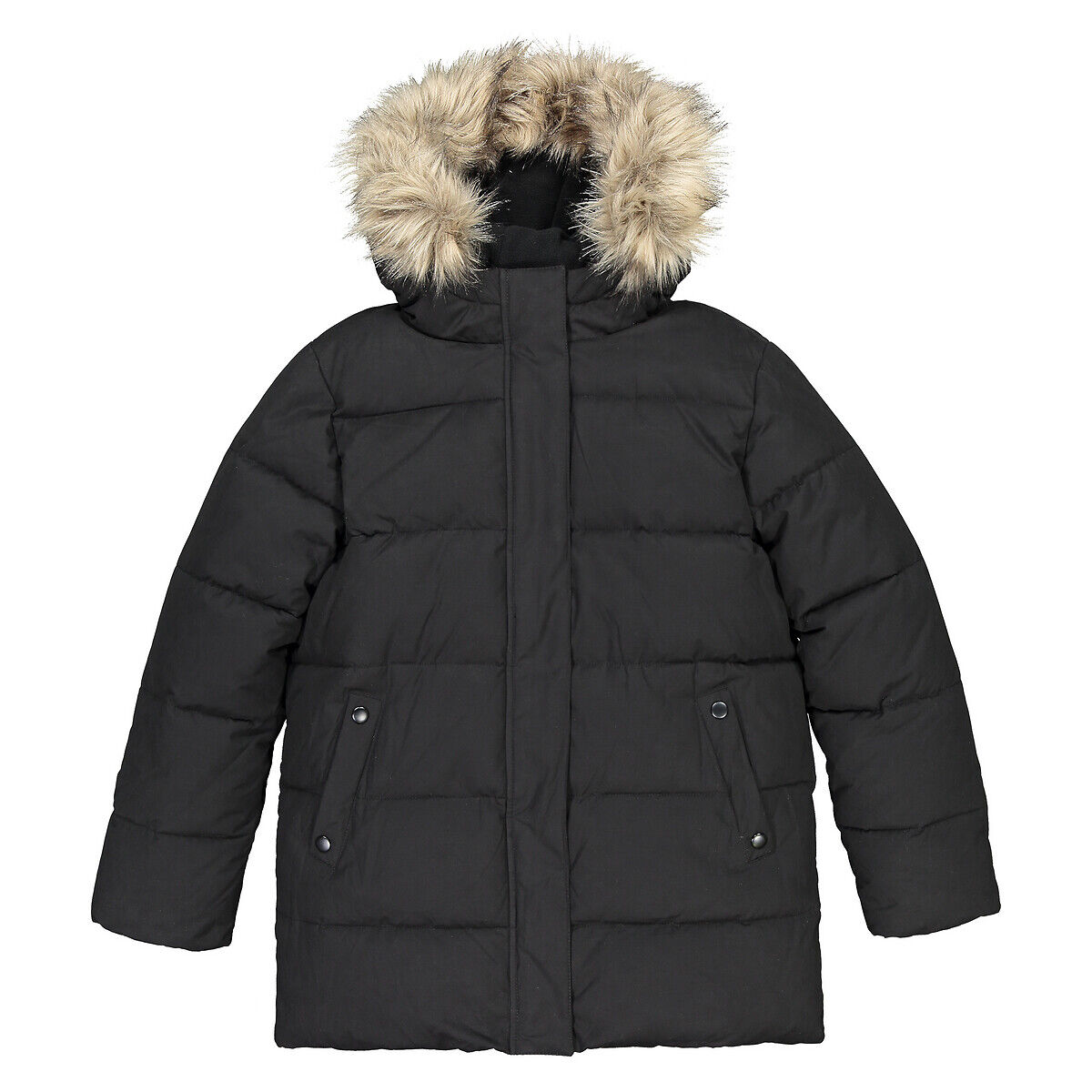 LA REDOUTE COLLECTIONS Kapuzensteppjacke für den Winter, 10-18 Jahre SCHWARZ