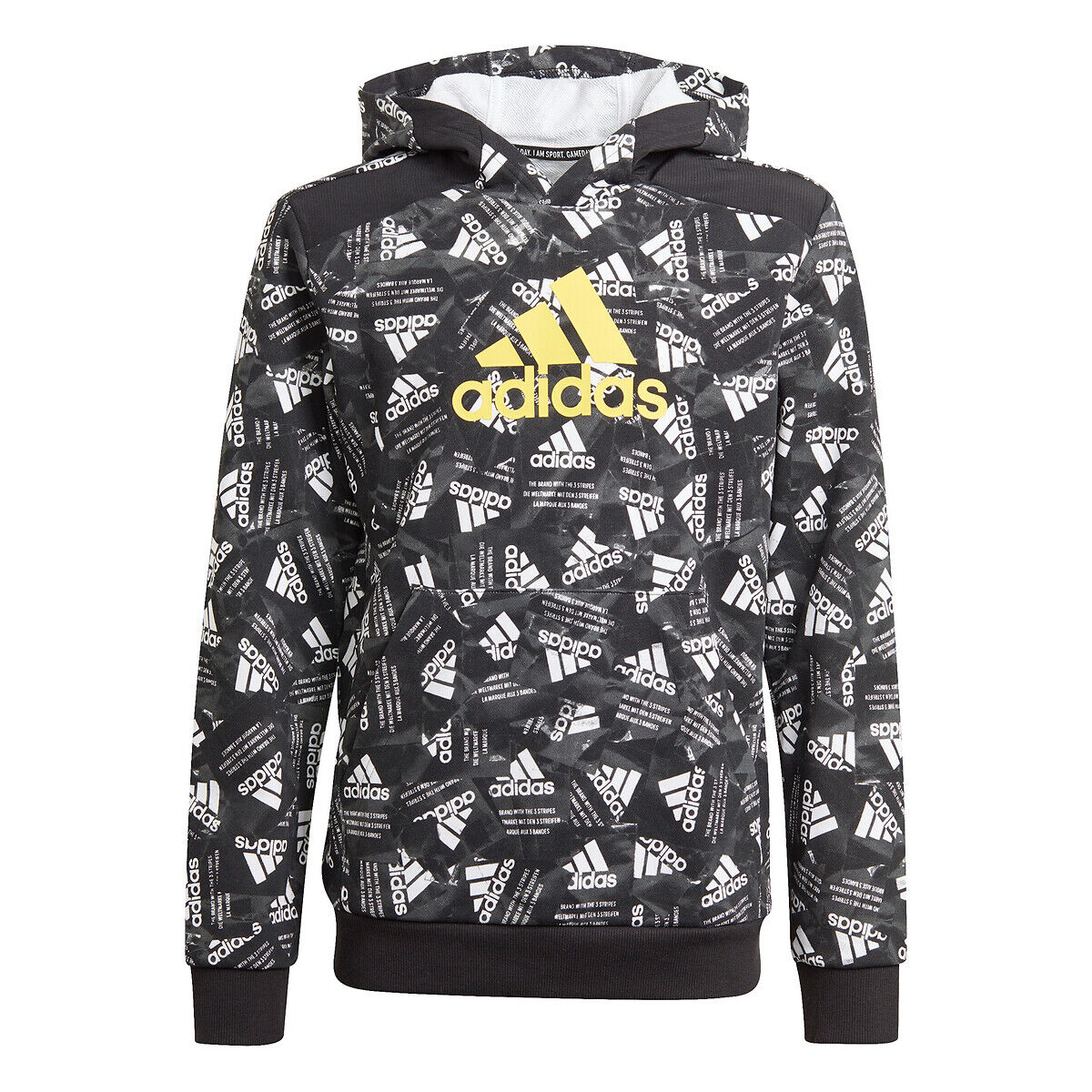 Adidas Bedrucktes Kapuzensweatshirt 5 - 16 Jahre SCHWARZ