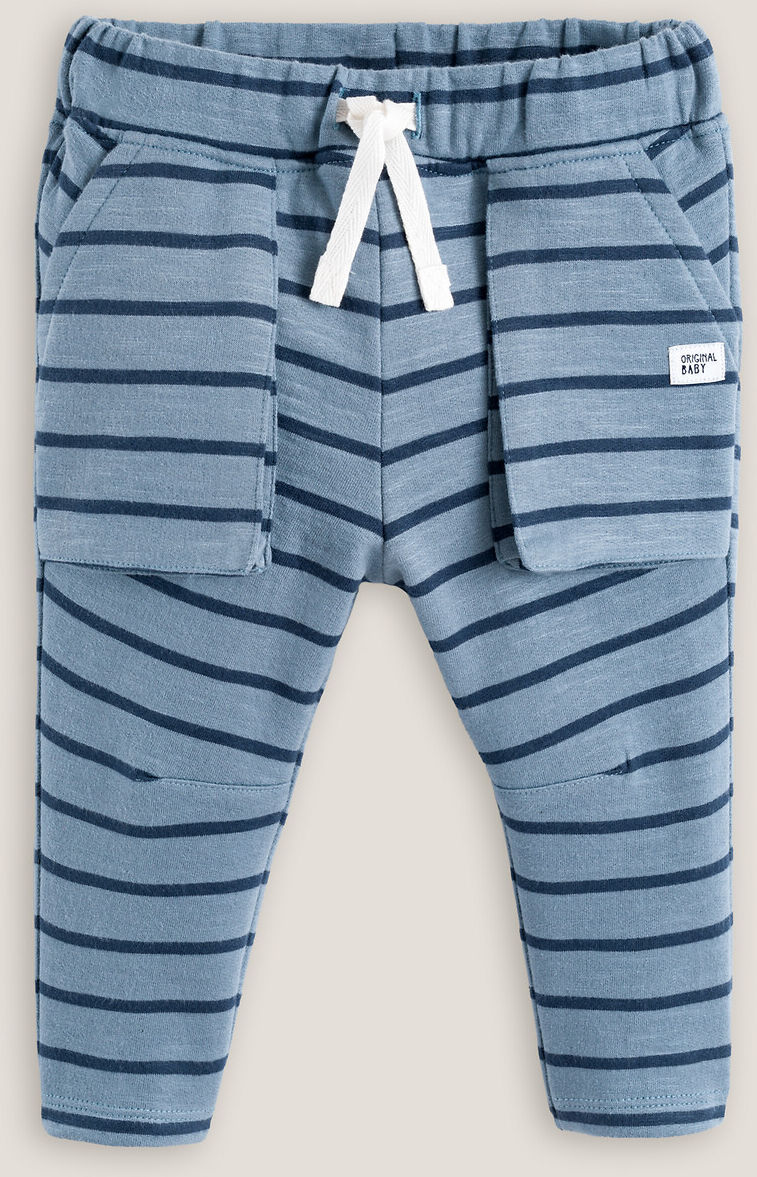 LA REDOUTE COLLECTIONS Gestreifte Joggpants aus Sweatware BLAU