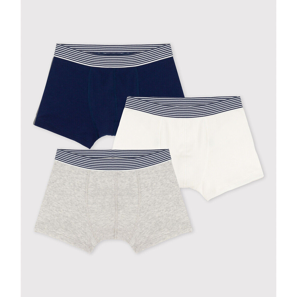 PETIT BATEAU 3er-Pack Boxershorts, 3-12 Jahre WEISS