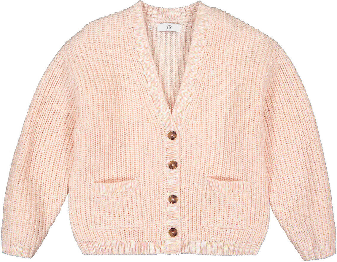 LA REDOUTE COLLECTIONS Strickjacke mit V-Ausschnitt und Knopfleiste, 3-12 Jahre ROSA