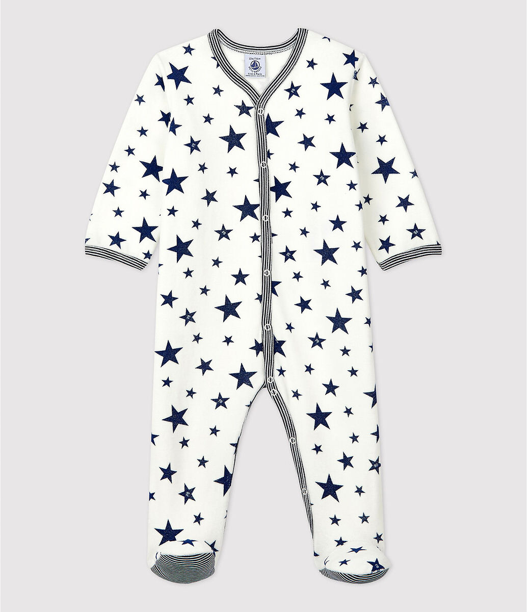 PETIT BATEAU Strampler mit Sternen WEISS