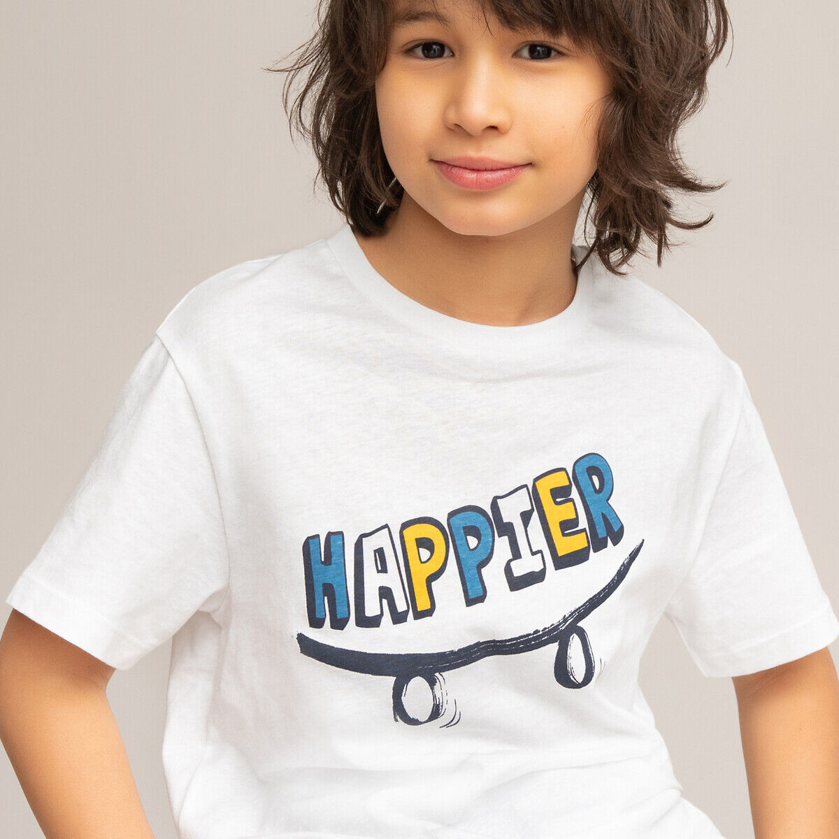 LA REDOUTE COLLECTIONS T-Shirt aus Bio-Baumwolle, 3-12 Jahre WEISS