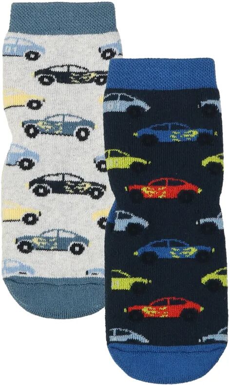 ewers ABS-Socken SOFTSTEP - RENNAUTOS 2er-Pack in grau/navy