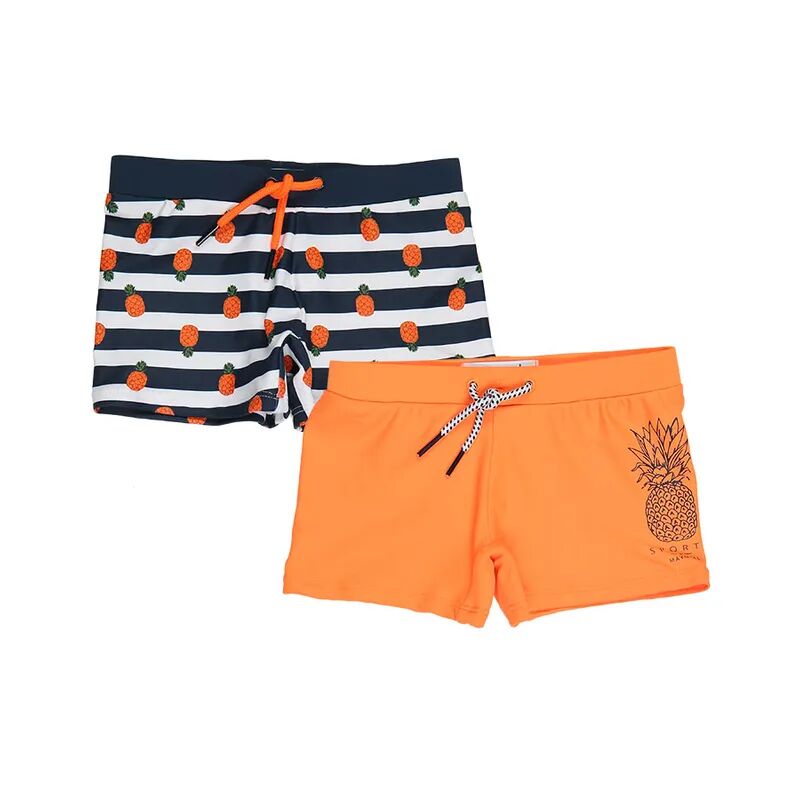 Mayoral Badehose NEON ANANAS 2er-Pack in orange/blau