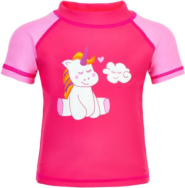 Color Kids Badeshirt EINHORN in himbeere