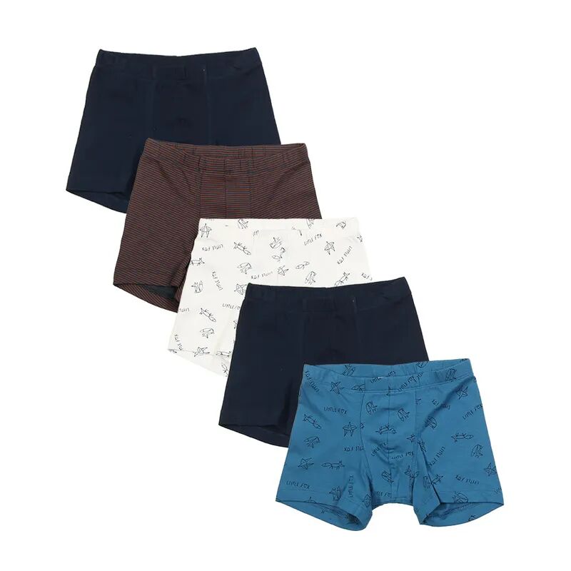 Schiesser Boxershorts LITTLE FOX 5er Pack in blau/weiß