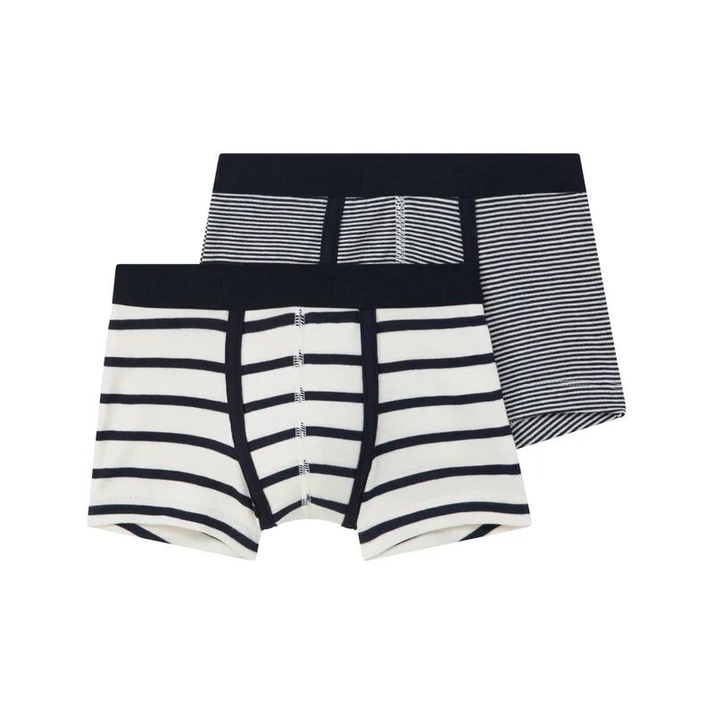 Petit Bateau Boxershorts LOT 2er-Pack in smoking/marshmallow