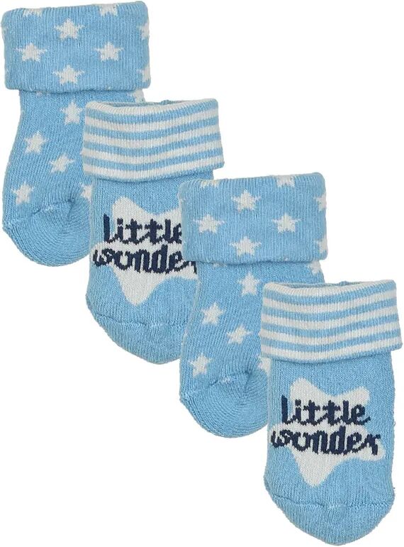 ewers Erstlings-Socken LITTLE WONDER 2er-Pack in hellblau