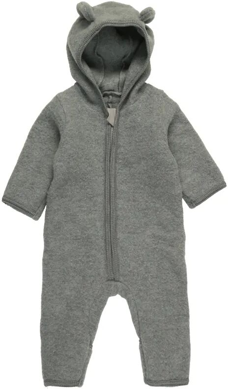 Huttelihut Fleece-Overall LITTLE TEDDY mit Wolle in light grey