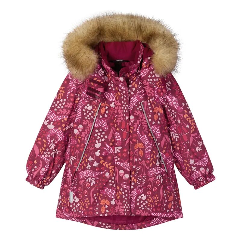 Reima Funktionswinterjacke MUHVI mit Kunstfellbesatz in jam red