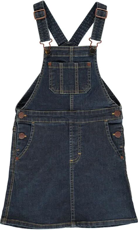 Maxomorra Jeans-Latzkleid PINAFORE SOLID in medium dark blue