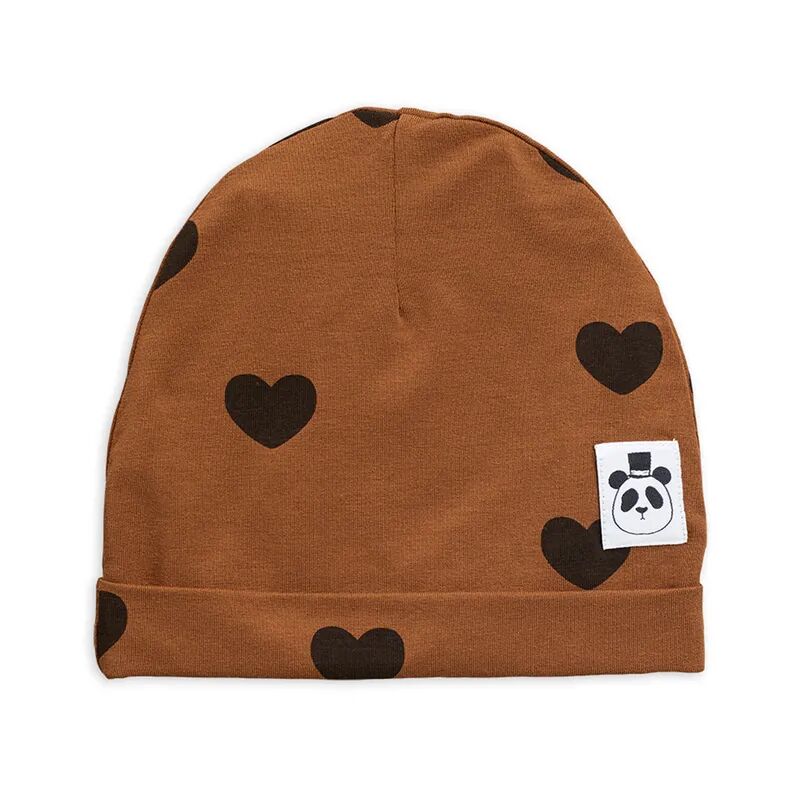 mini rodini Jersey-Beanie HEARTS in brown