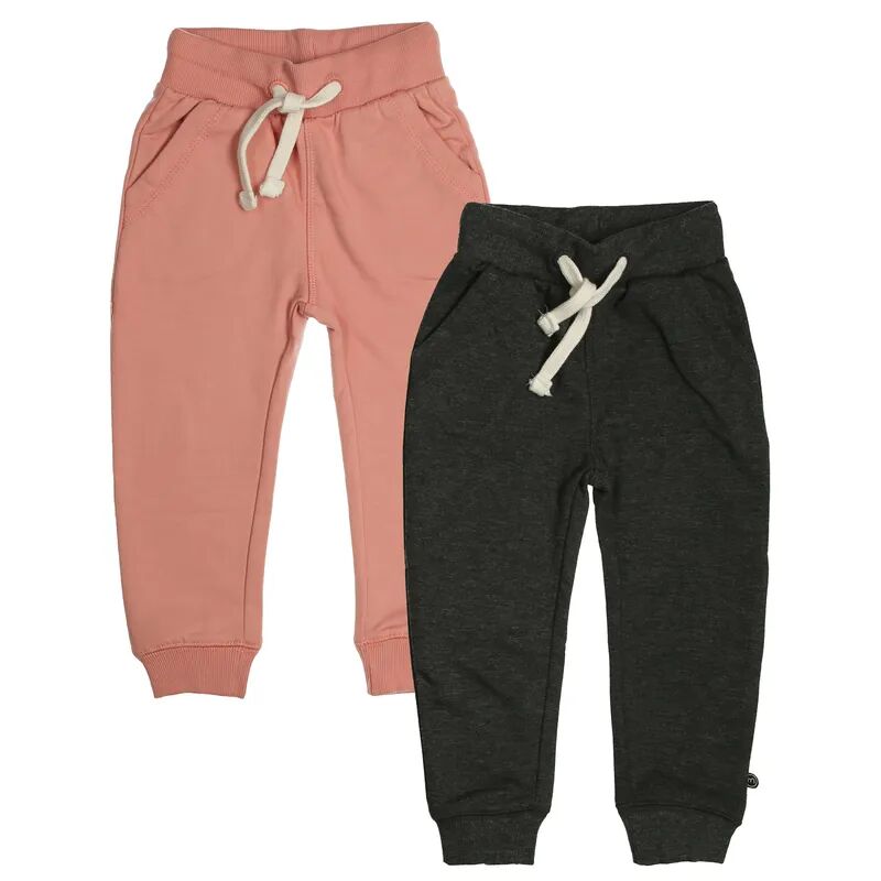 Minymo Jogginghose BASIC 2er-Pack in rosa/grau (Größe: 140)