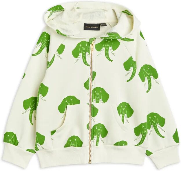 mini rodini Kapuzen-Sweatjacke ELEPHANT in offwhite