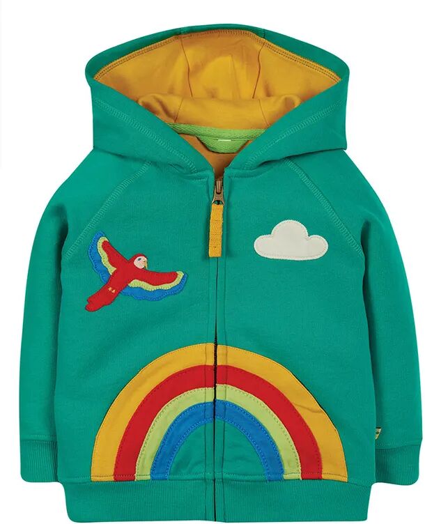 frugi Kapuzen-Sweatjacke HELFORD – RAINBOW in türkis